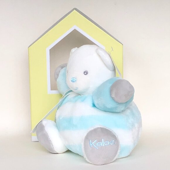 Kaloo Brand New Small Bear Blue Aqua & Cream Pastel Plush Stuffed  Animal  🧸🤍 - Picture 5 of 10